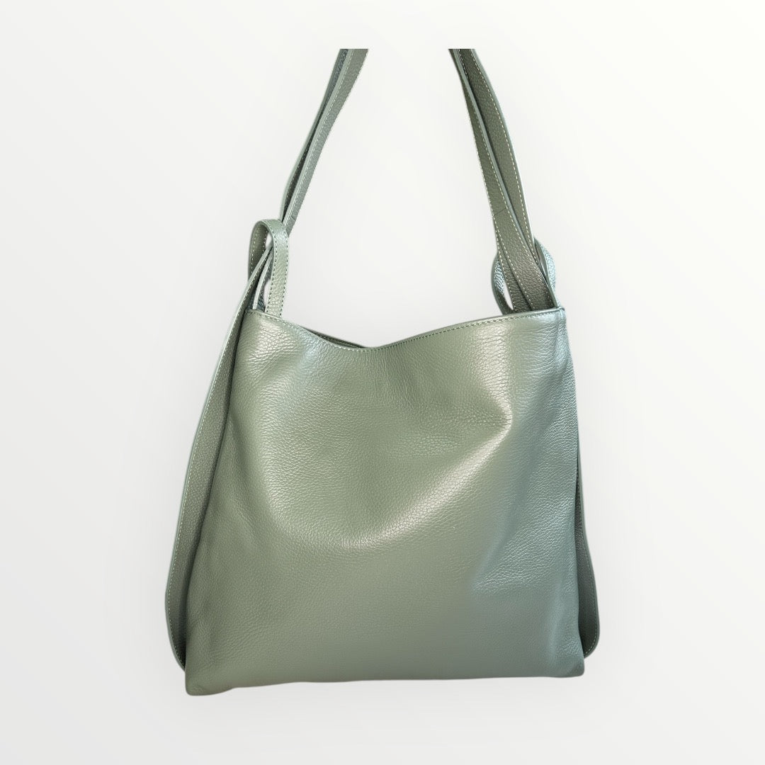 BORSA ZAINO SARA IN PELLE DOLLARO MENTA