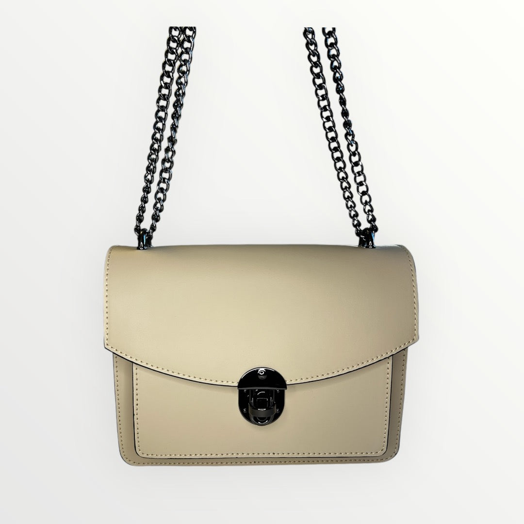 BORSA AMY IN PELLE DI RUGA BEIGE