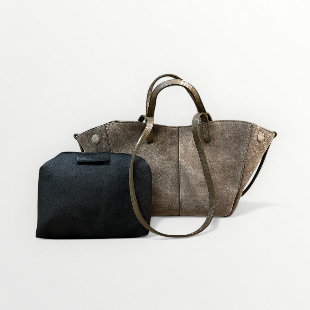 BORSA NIVES IN CAMOSCIO