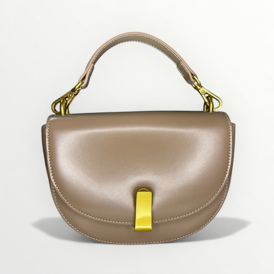 BORSA SELLA IN PELLE TAUPE