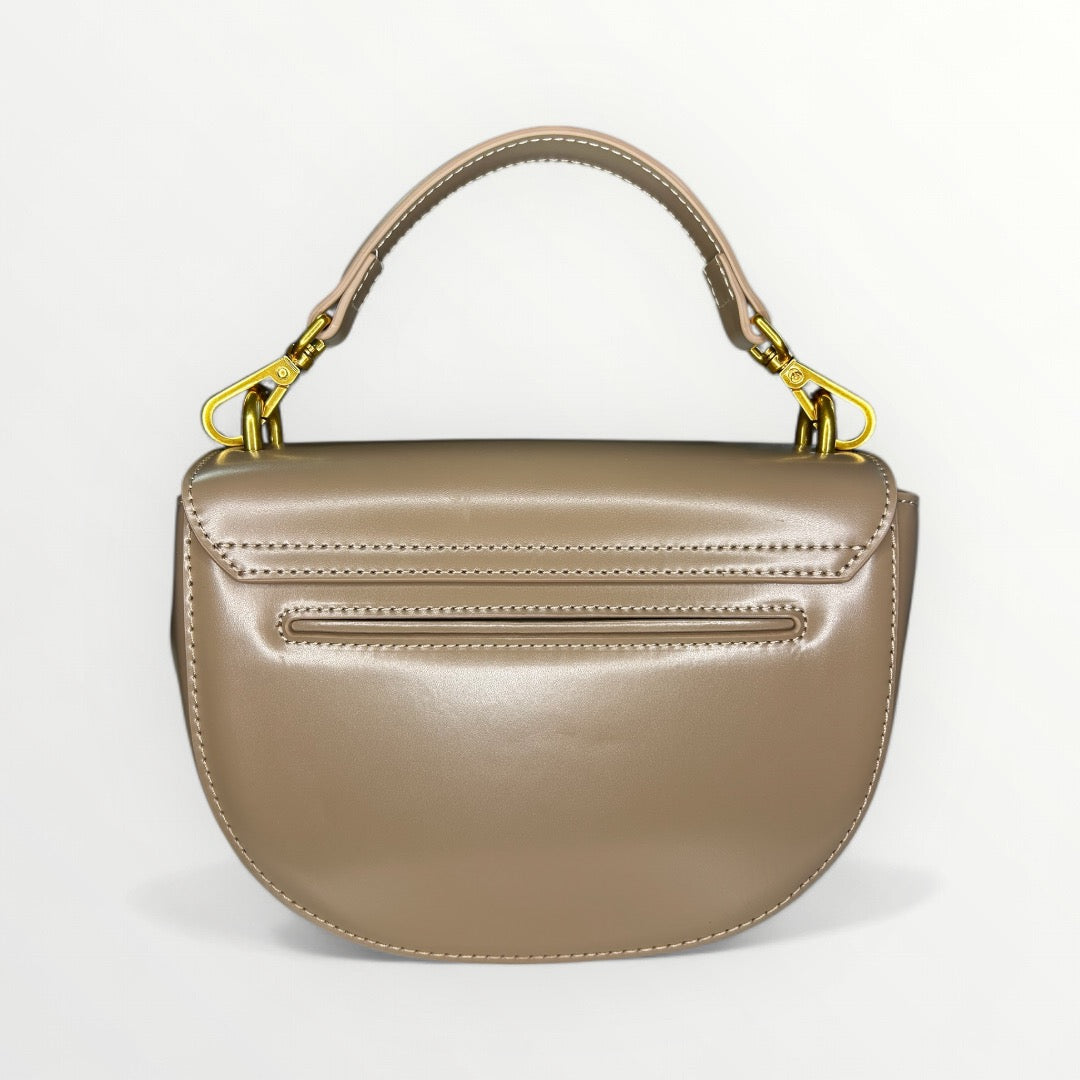 BORSA SELLA IN PELLE TAUPE
