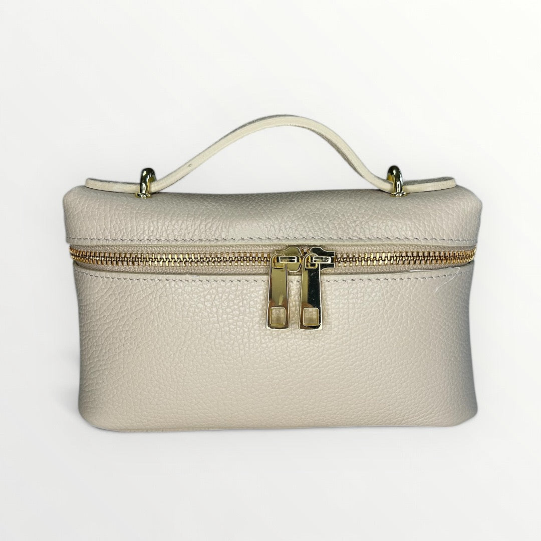 BORSA MINI IN PELLE BEIGE