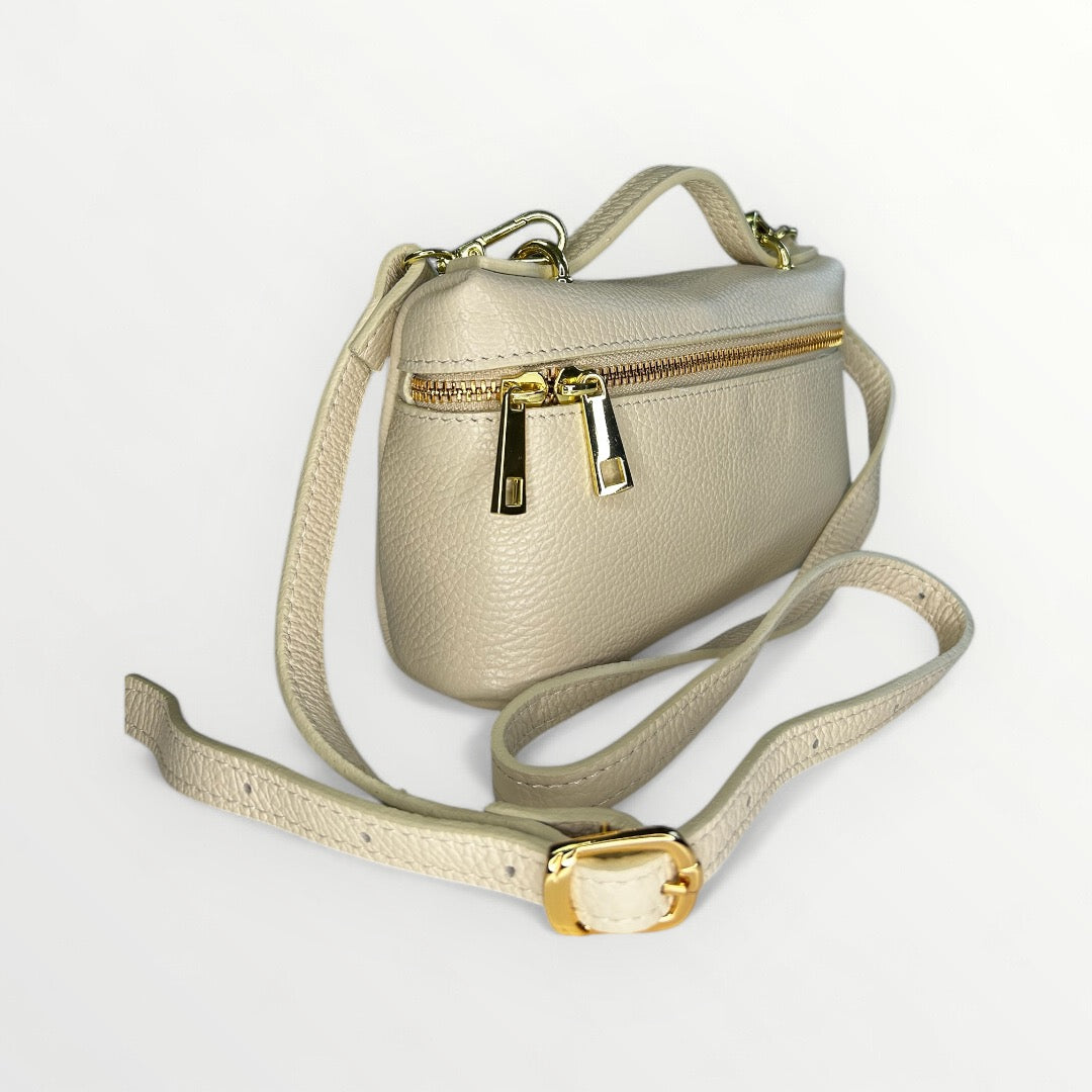 BORSA MINI IN PELLE BEIGE