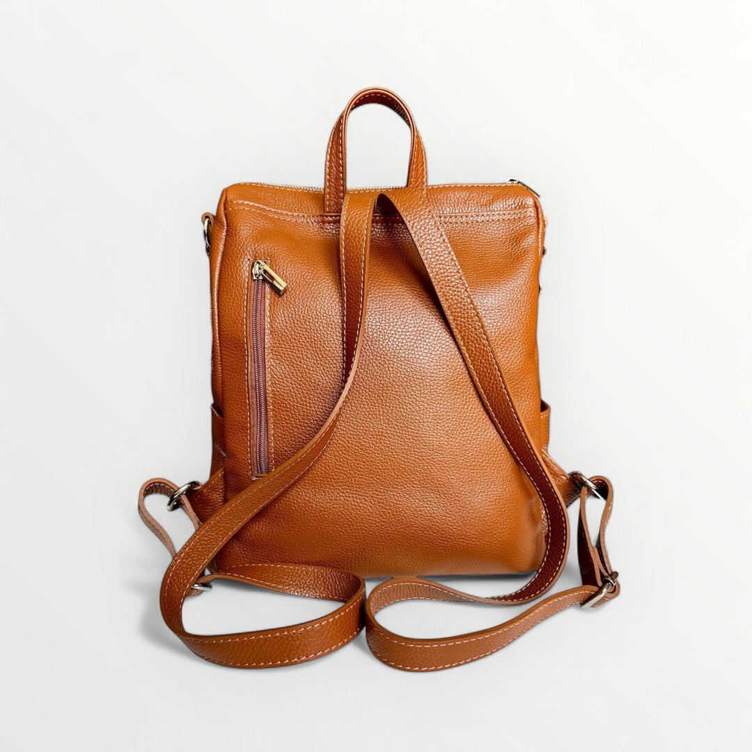 ZAINO BORSA MEGAN IN PELLE DOLLARO CUOIO