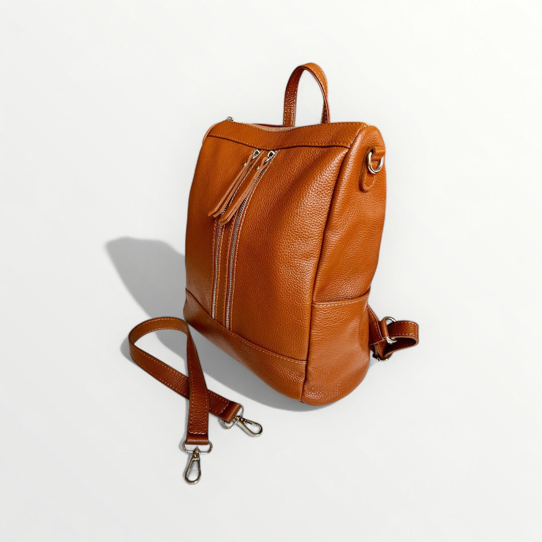 ZAINO BORSA MEGAN IN PELLE DOLLARO CUOIO