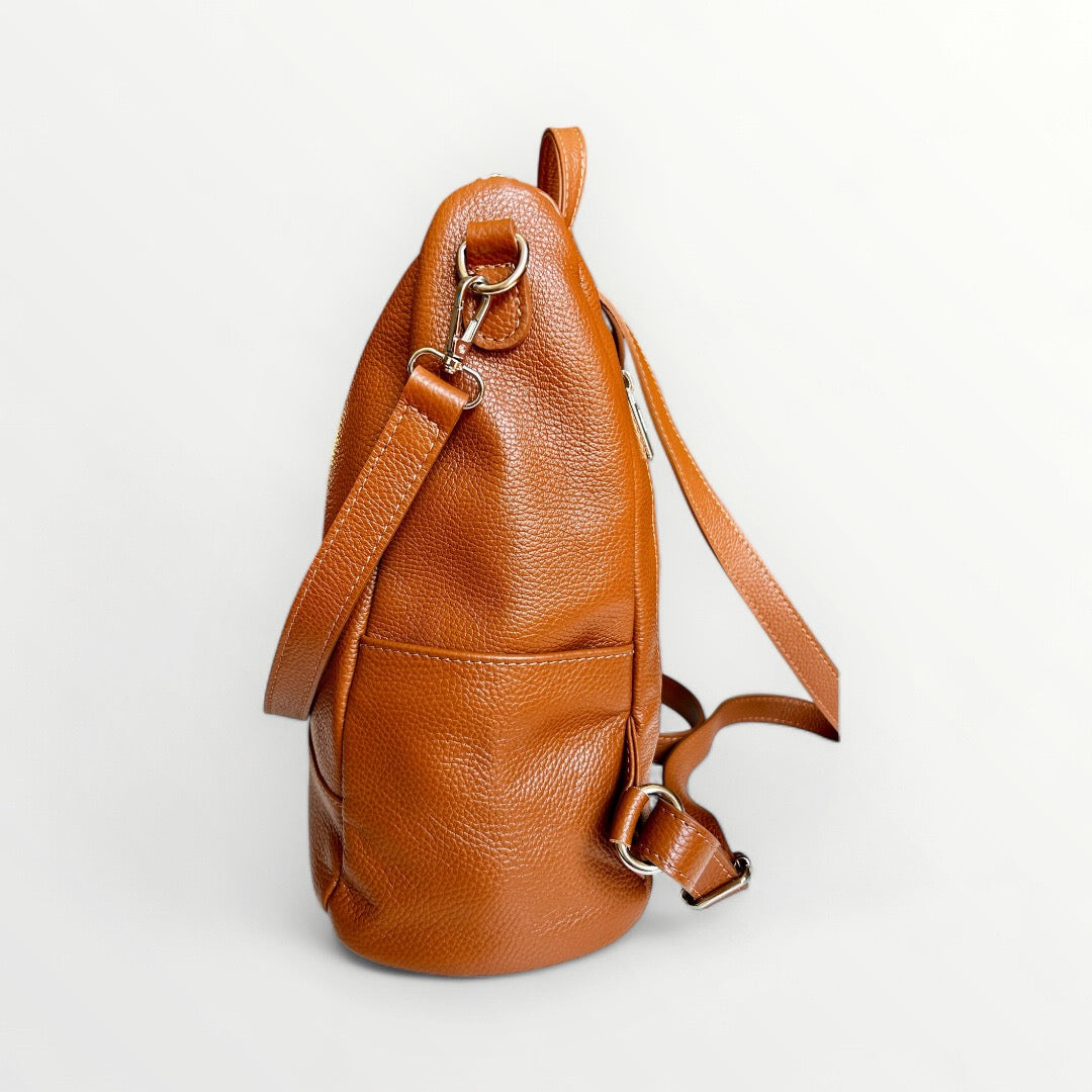 ZAINO BORSA MEGAN IN PELLE DOLLARO CUOIO