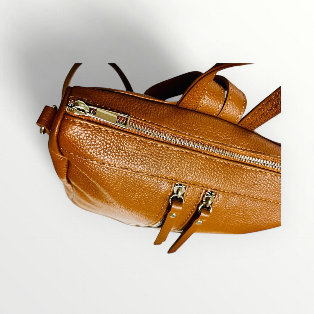 ZAINO BORSA MEGAN IN PELLE DOLLARO CUOIO