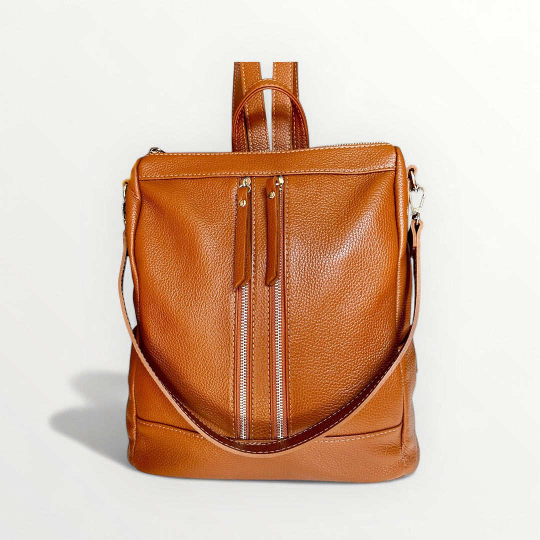 ZAINO BORSA MEGAN IN PELLE DOLLARO CUOIO