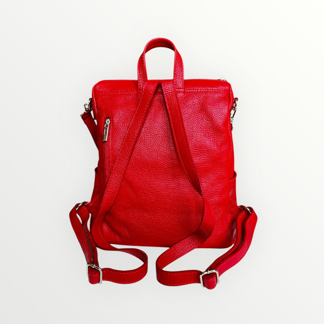 ZAINO BORSA MEGAN IN PELLE DOLLARO ROSSA