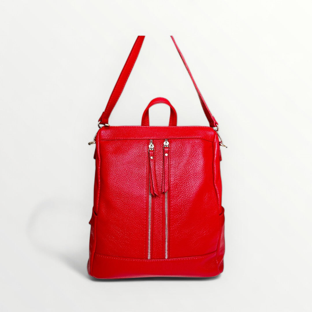 ZAINO BORSA MEGAN IN PELLE DOLLARO ROSSA