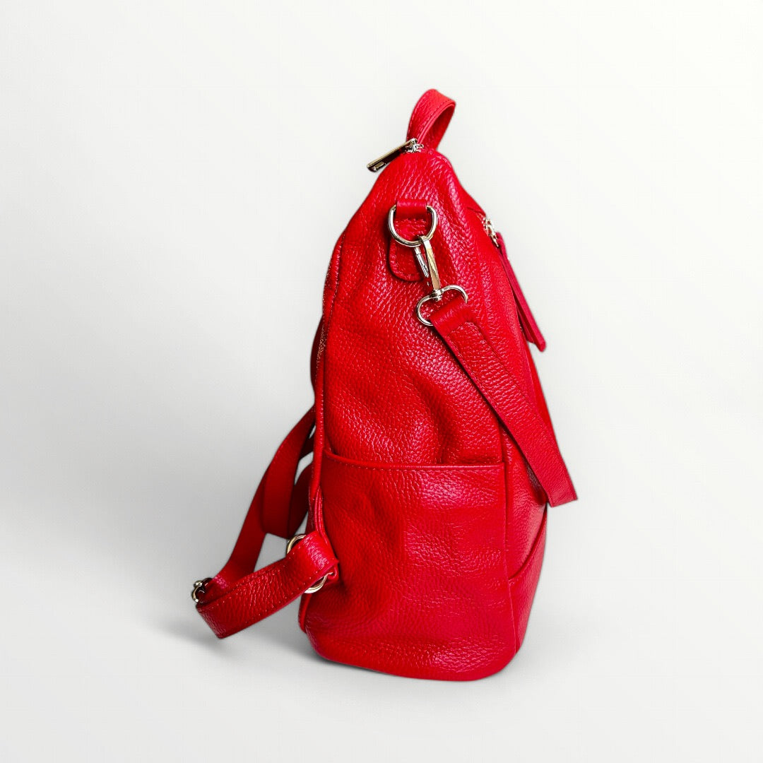 ZAINO BORSA MEGAN IN PELLE DOLLARO ROSSA