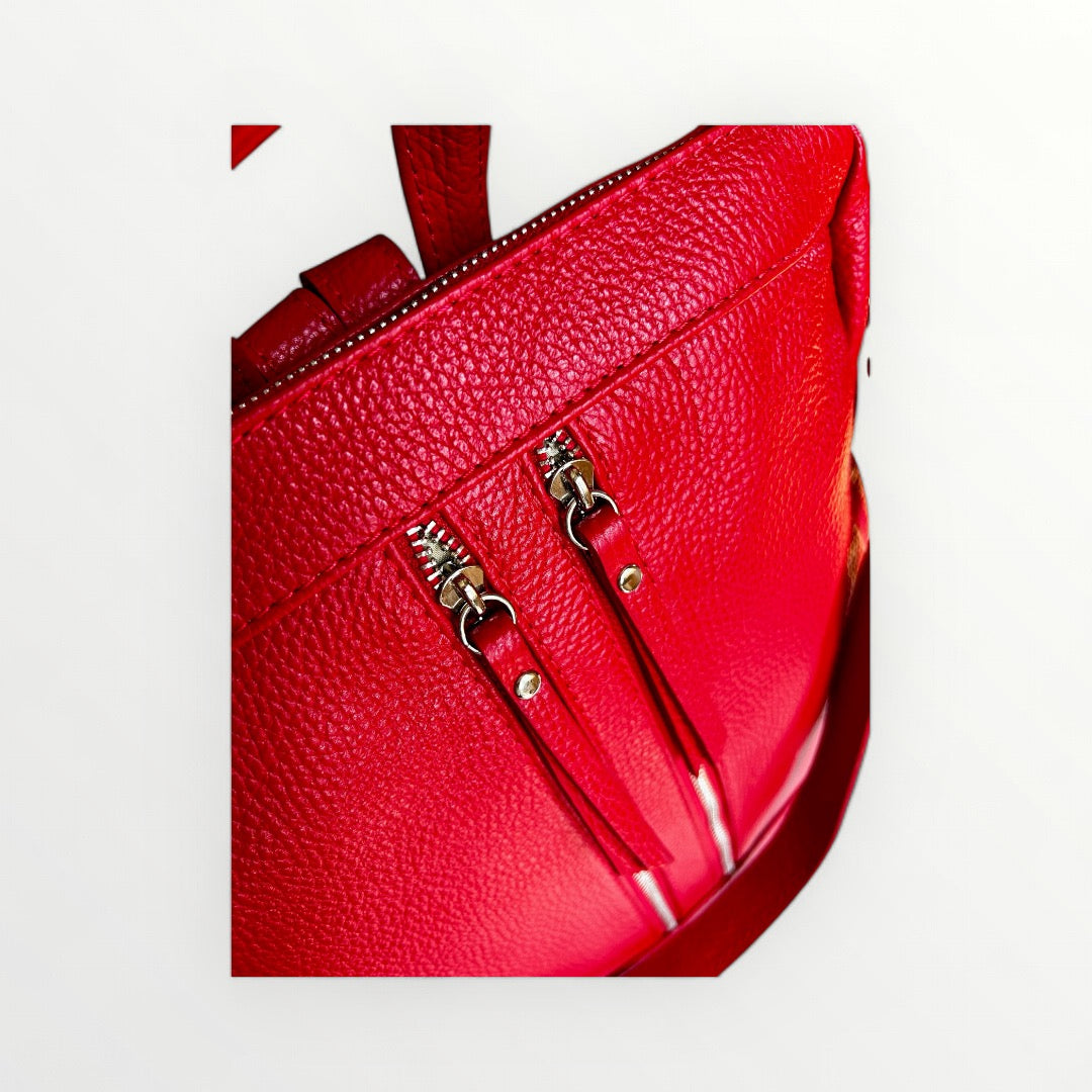ZAINO BORSA MEGAN IN PELLE DOLLARO ROSSA