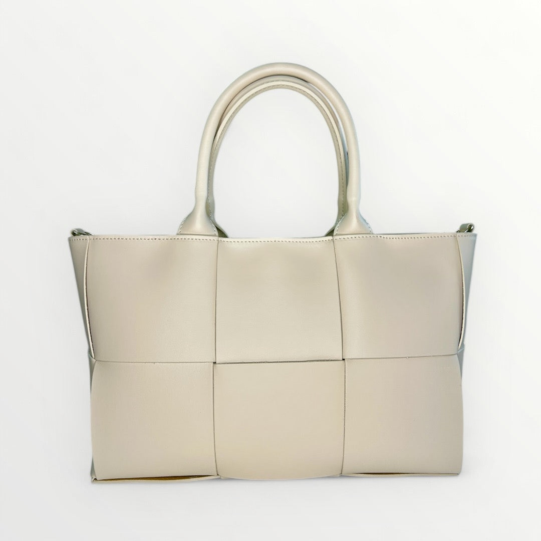 BORSA LADY IN PELLE SPAZZOLATA BEIGE