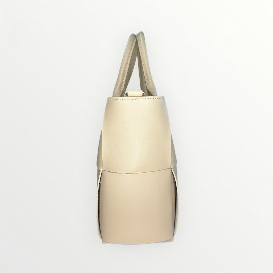BORSA LADY IN PELLE SPAZZOLATA BEIGE