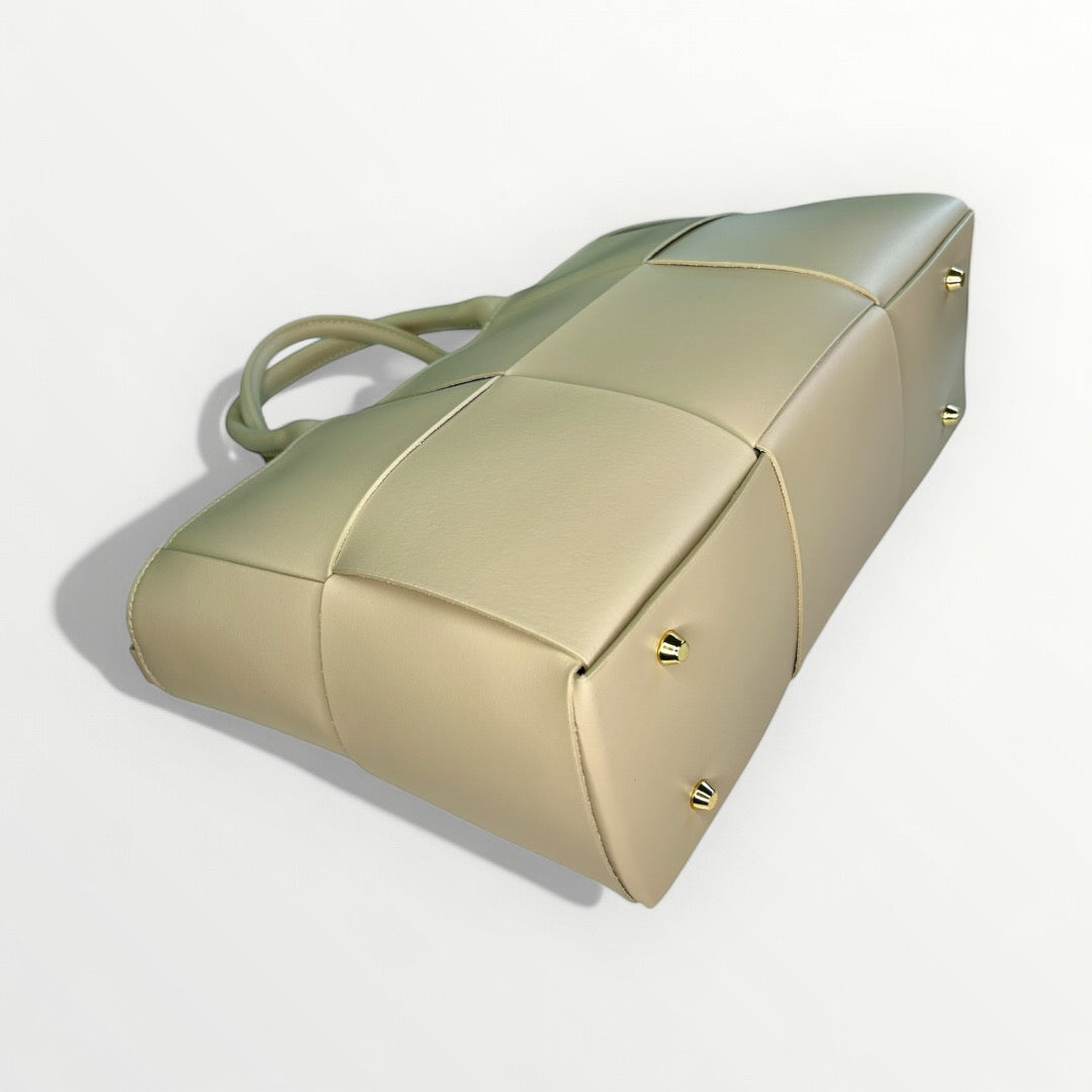 BORSA LADY IN PELLE SPAZZOLATA BEIGE