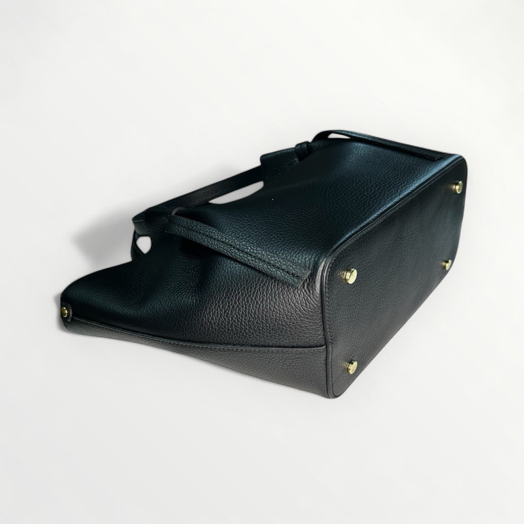 BORSA ELLY IN PELLE DOLLARO NERA