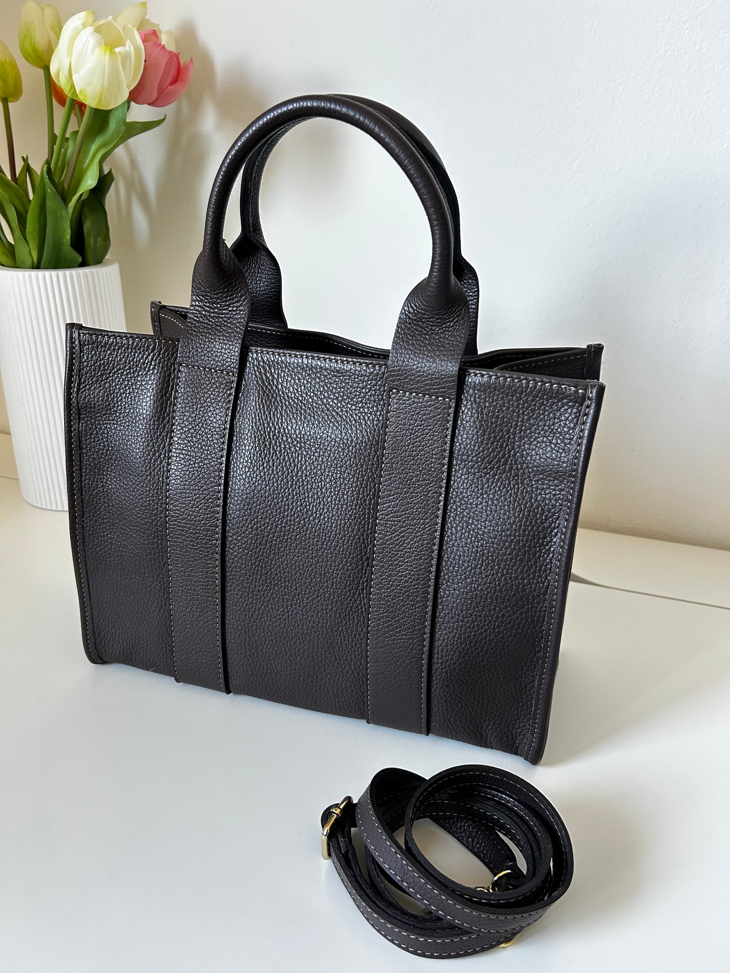 LISA-tote in vera pelle