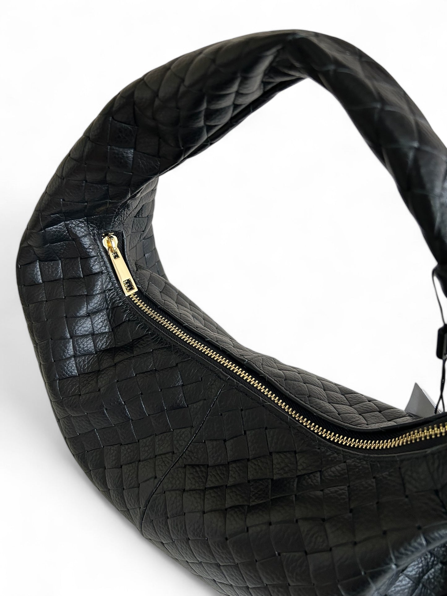 BORSA EMILY IN PELLE STAMPATA NERA