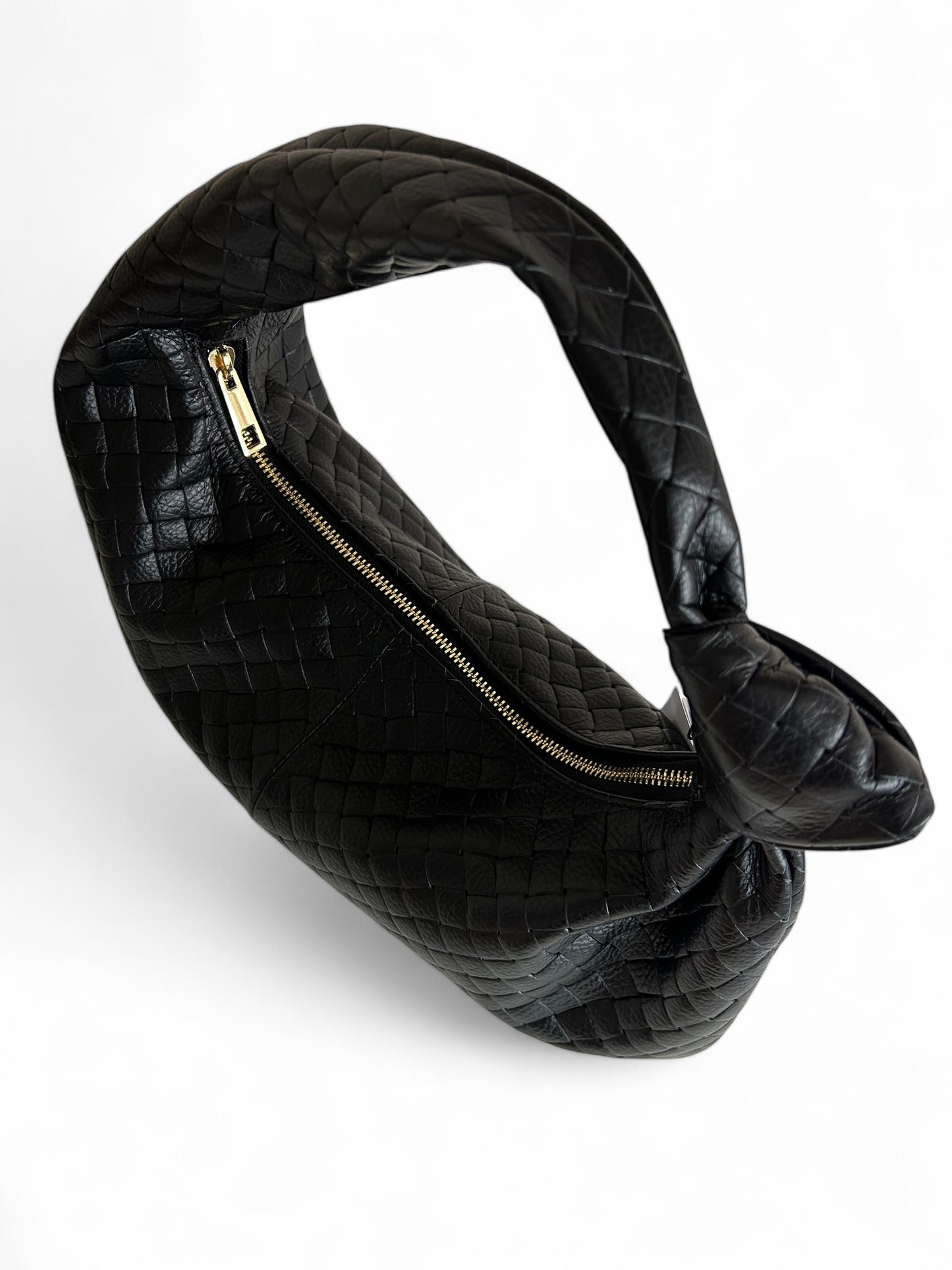 BORSA EMILY IN PELLE STAMPATA NERA