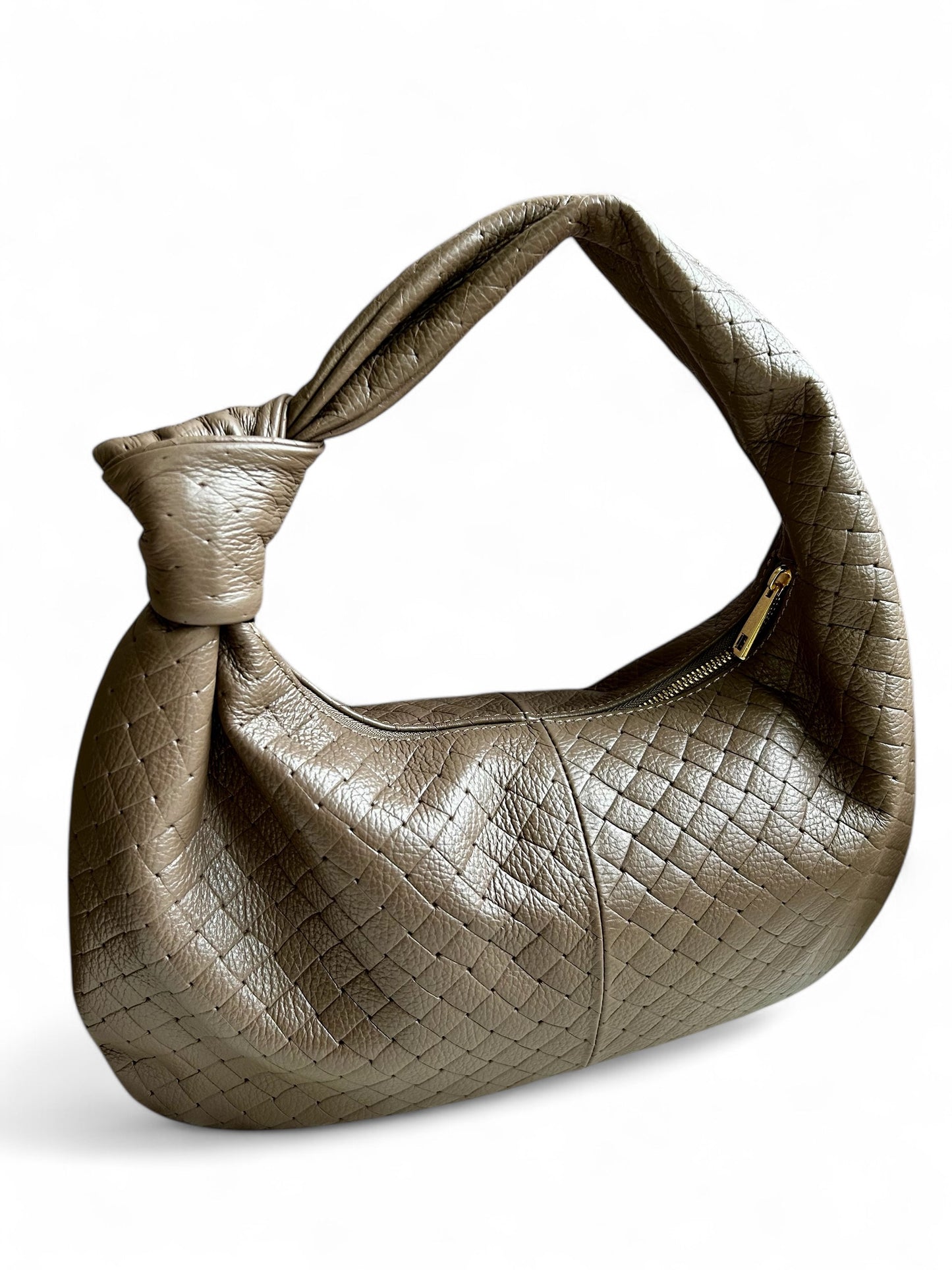 BORSA EMILY IN PELLE STAMPATA TAUPE