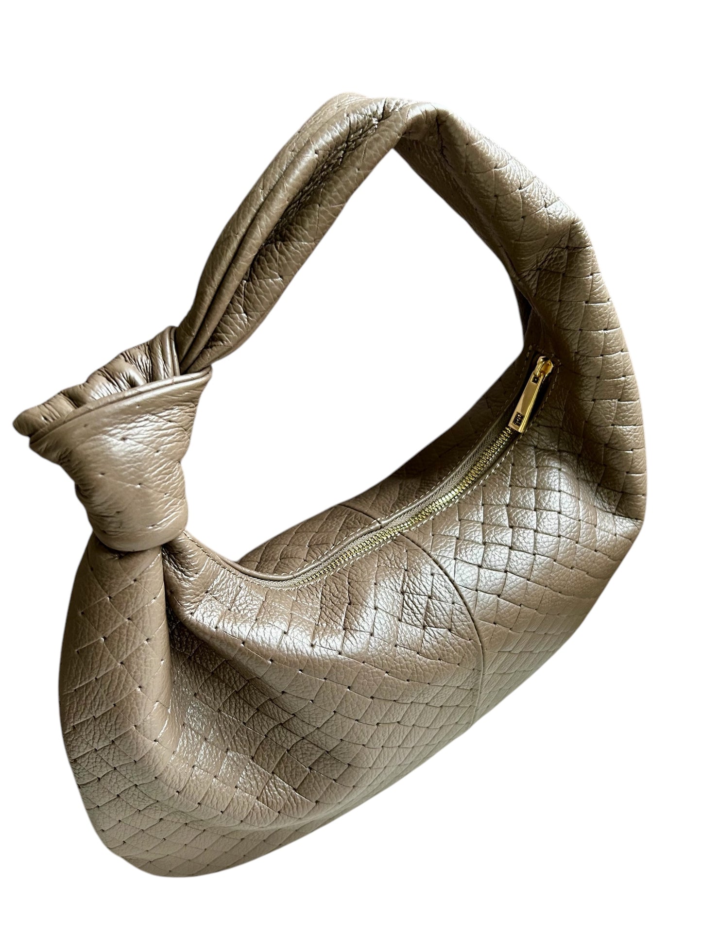 BORSA EMILY IN PELLE STAMPATA TAUPE