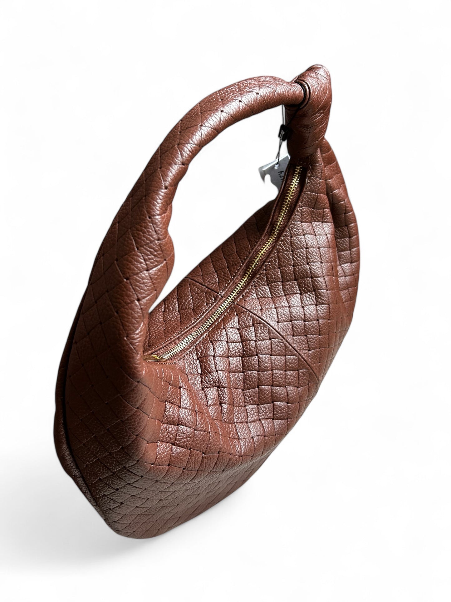 BORSA EMILY IN PELLE STAMPATA CUOIO