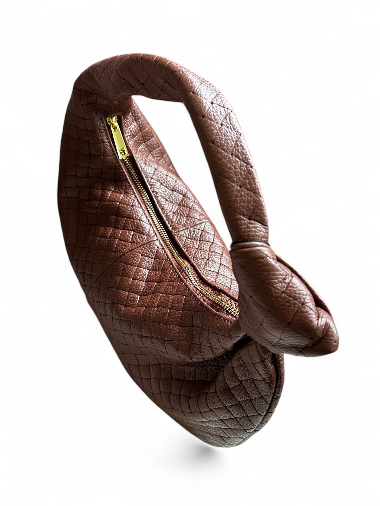 BORSA EMILY IN PELLE STAMPATA CUOIO