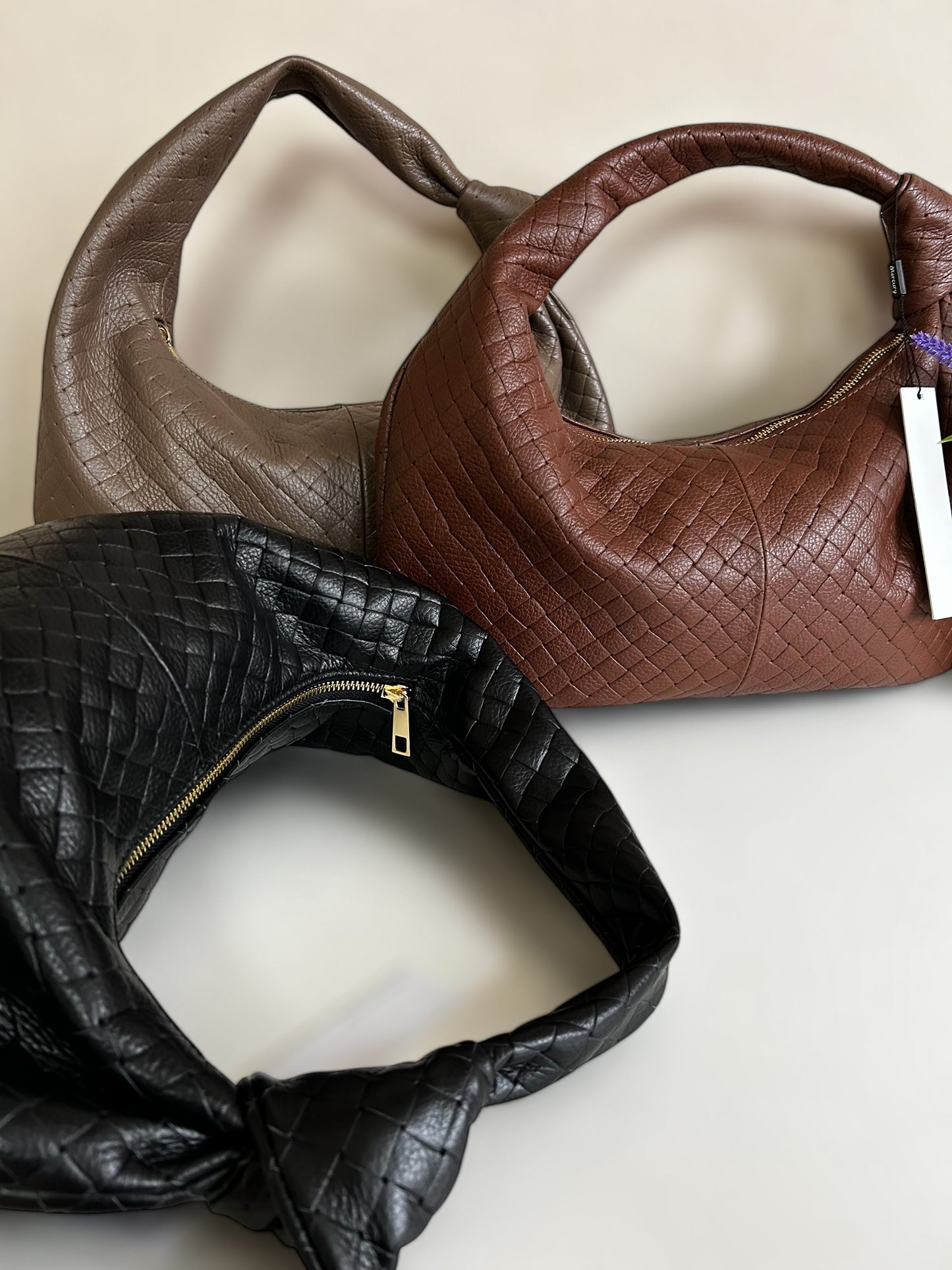 BORSA EMILY IN PELLE STAMPATA NERA