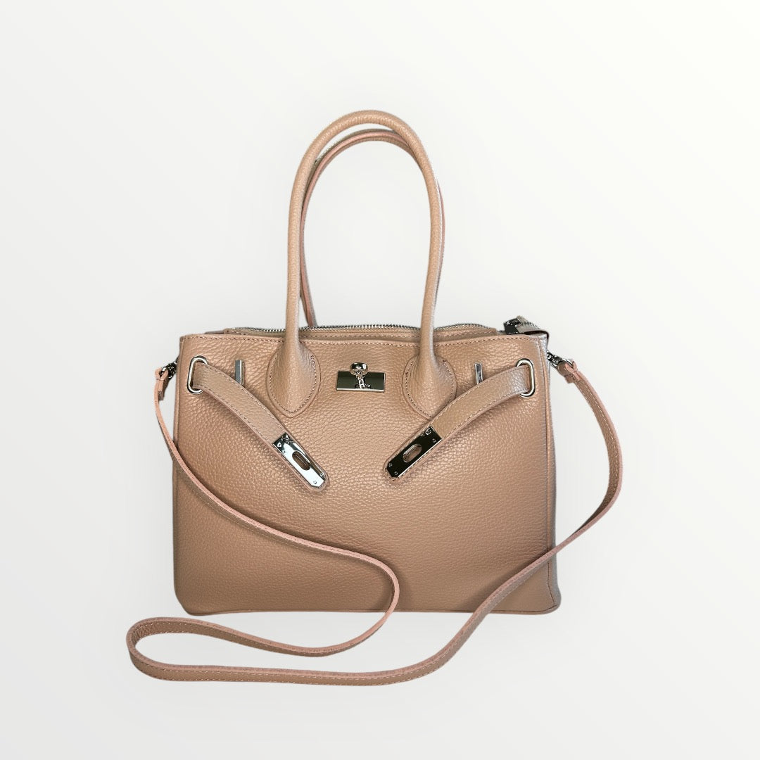 BORSA ZOE IN PELLE DOLLARO ROSA CIPRIA