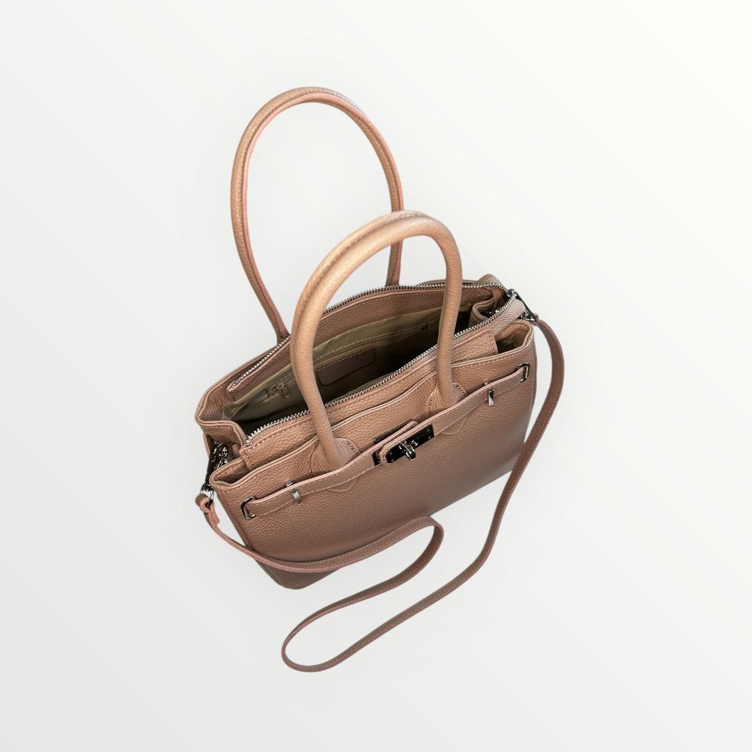 BORSA ZOE IN PELLE DOLLARO ROSA CIPRIA