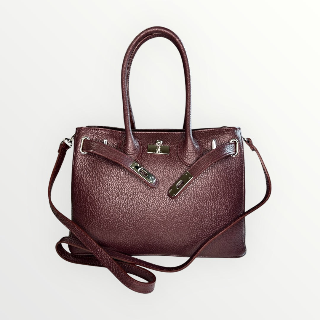 BORSA ZOE IN PELLE DOLLARO WINE