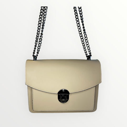 BORSA AMY IN PELLE DI RUGA BEIGE