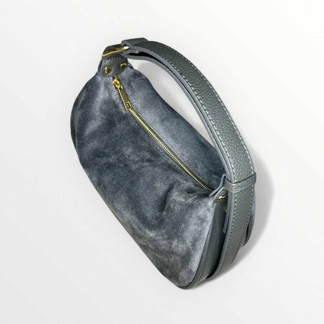 BORSA HOBO-SUEDE GRIGIO