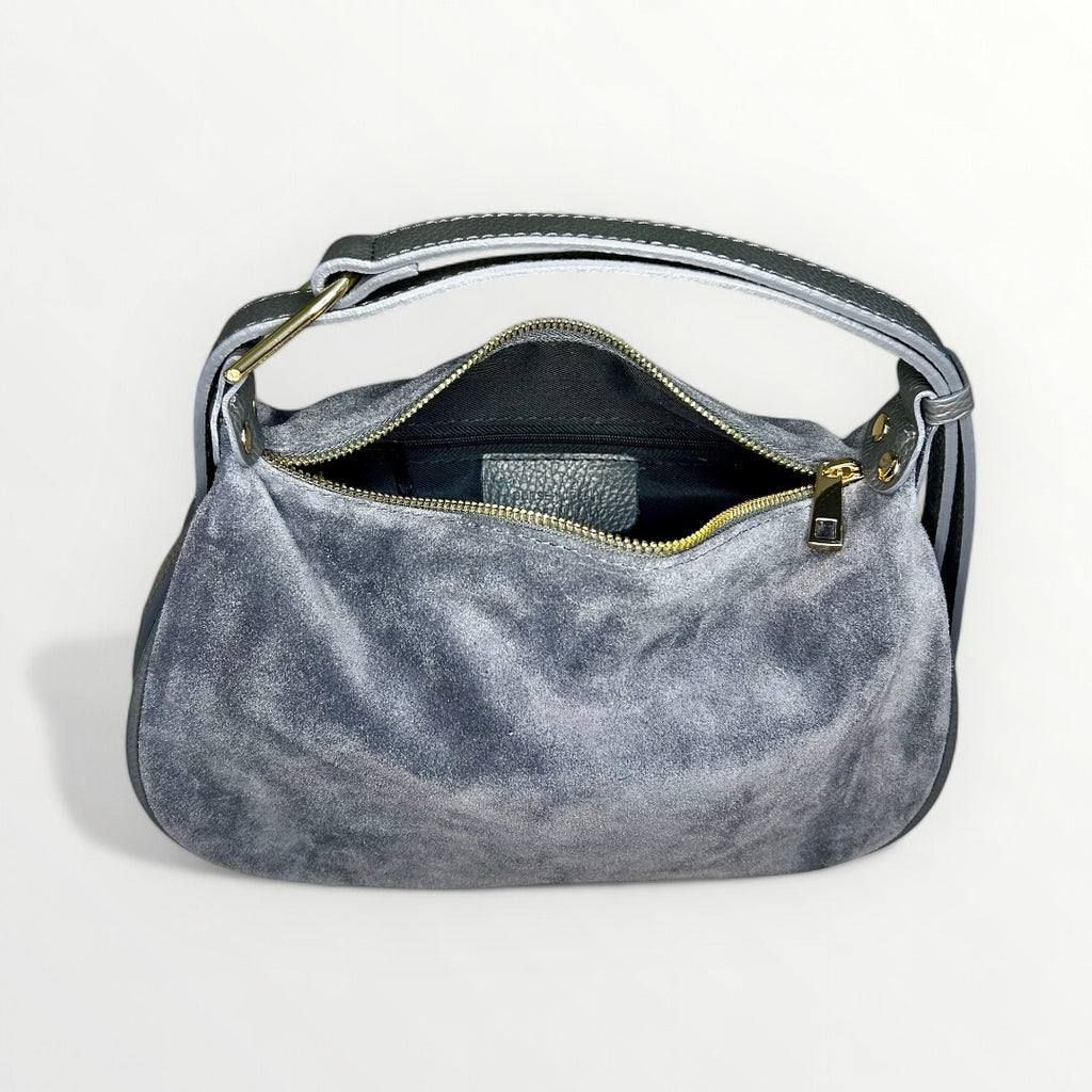 BORSA HOBO-SUEDE GRIGIO