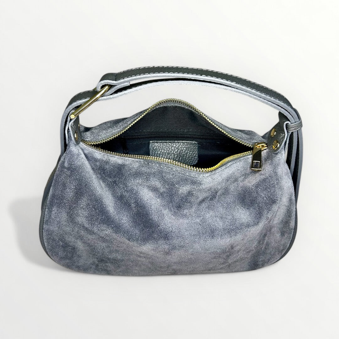 BORSA HOBO-SUEDE GRIGIO