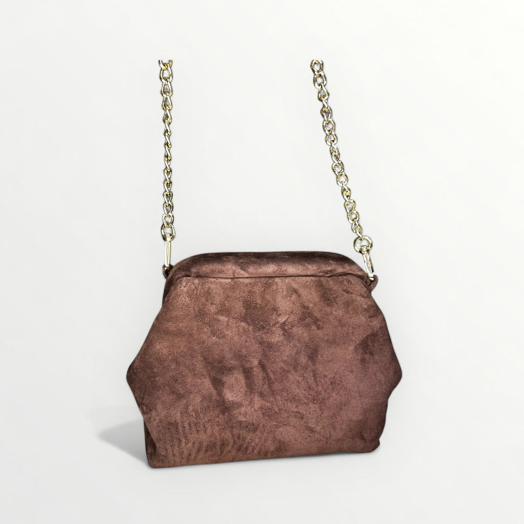 CLUTCH-SUEDE CIOCCOLATO