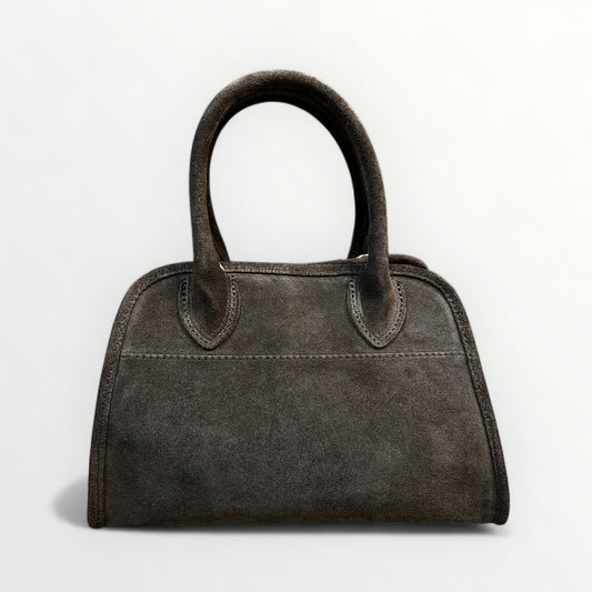 BORSA IN PELLE CAMOSCIO TESTA DI MORO