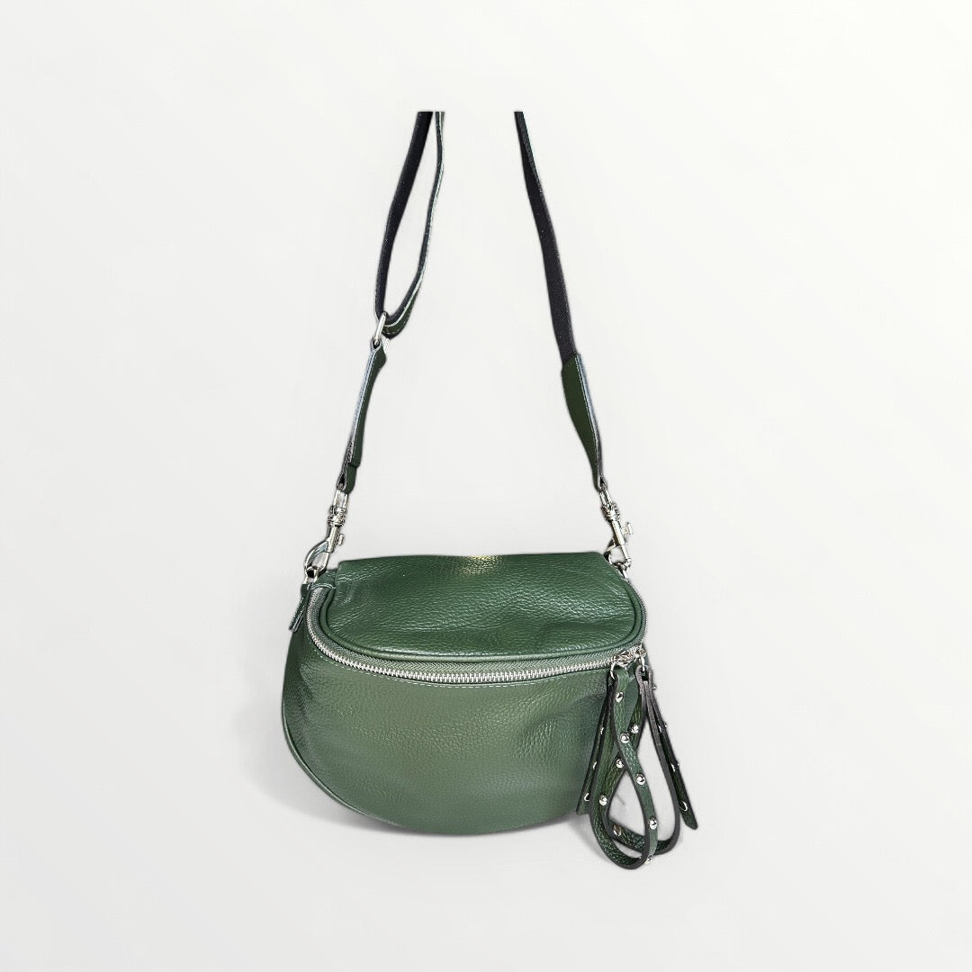 BORSA A TRACOLLA IN VERA PELLE