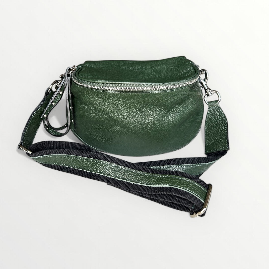 BORSA A TRACOLLA IN VERA PELLE