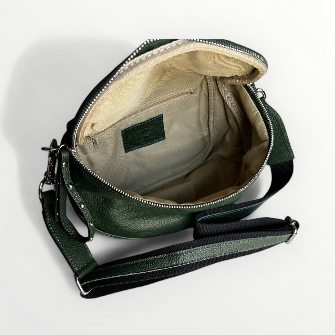 BORSA A TRACOLLA IN VERA PELLE