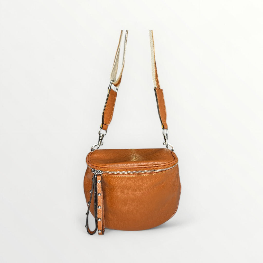 BORSA A TRACOLLA IN VERA PELLE