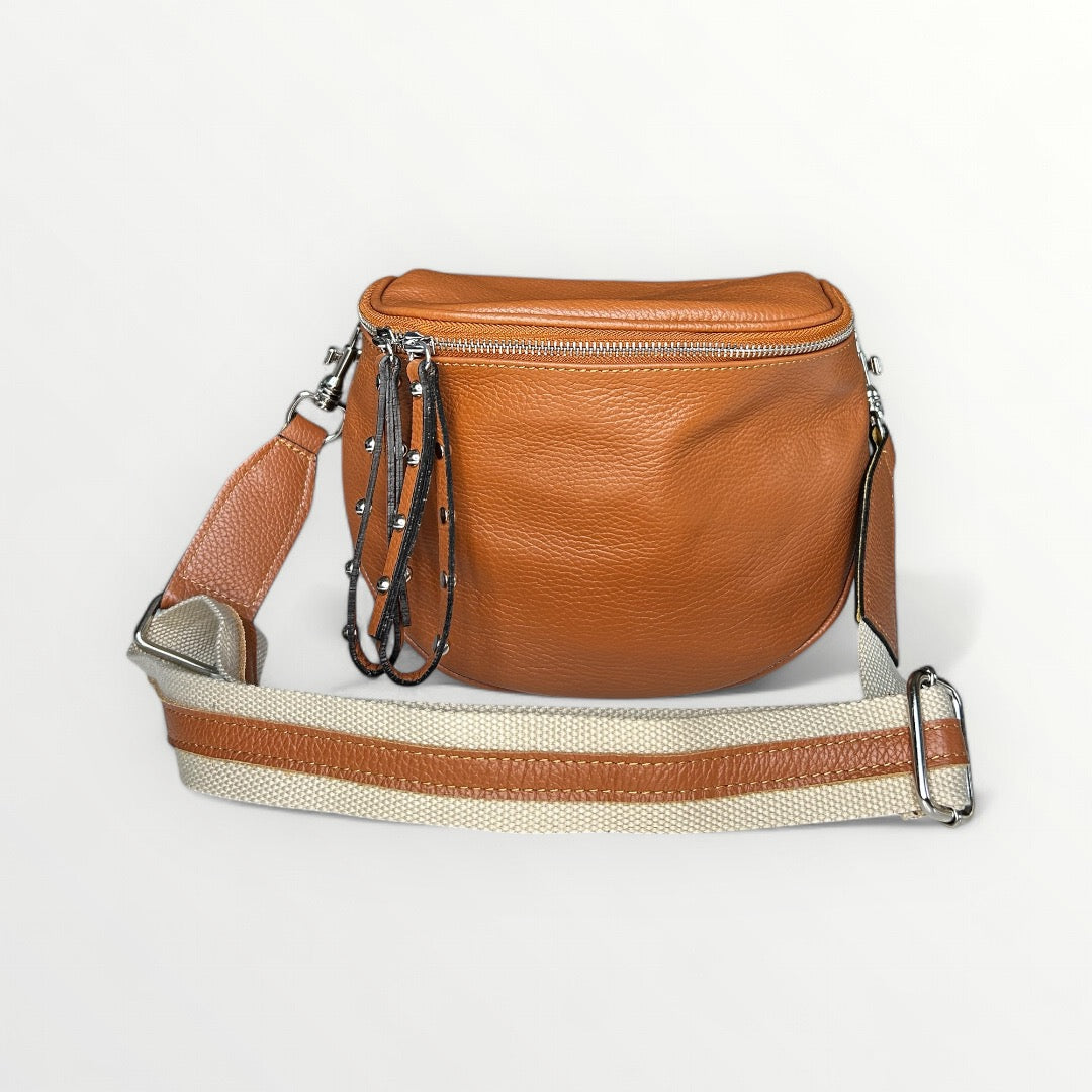 BORSA A TRACOLLA IN VERA PELLE