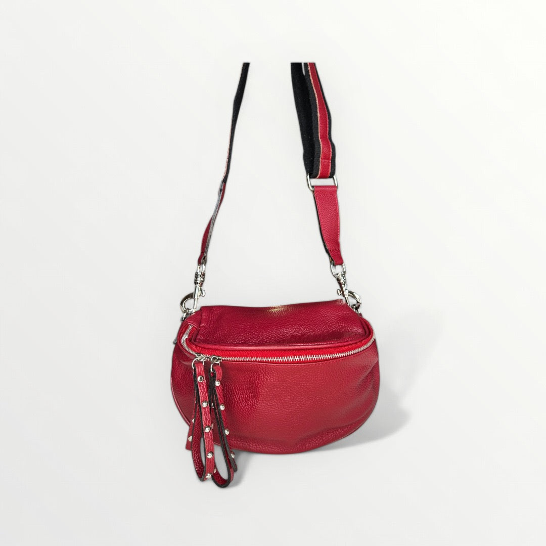 BORSA A TRACOLLA IN VERA PELLE