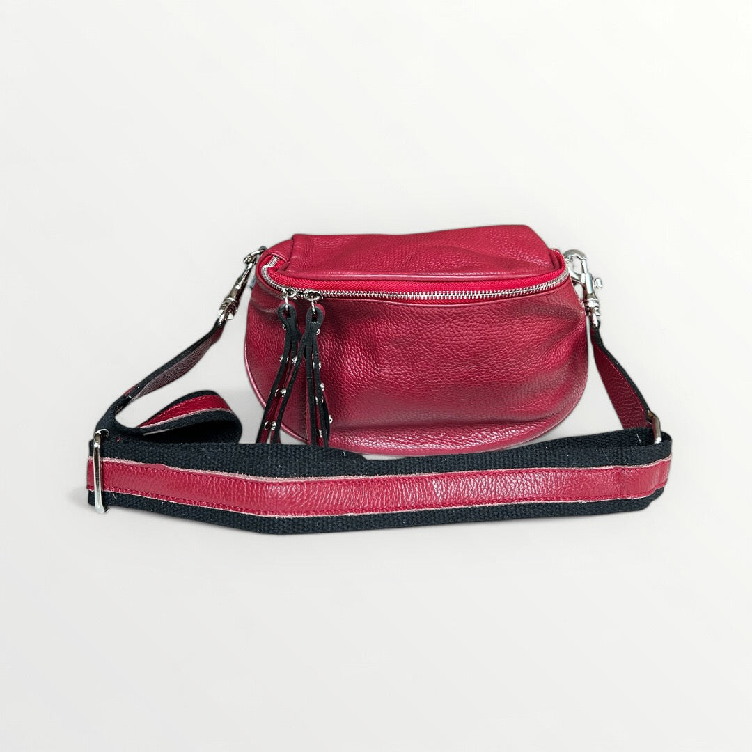 BORSA A TRACOLLA IN VERA PELLE