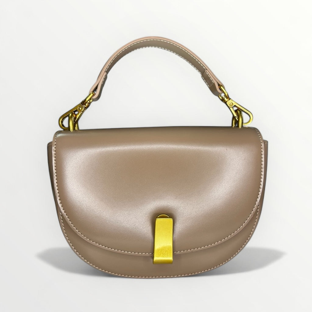 BORSA SELLA IN PELLE TAUPE