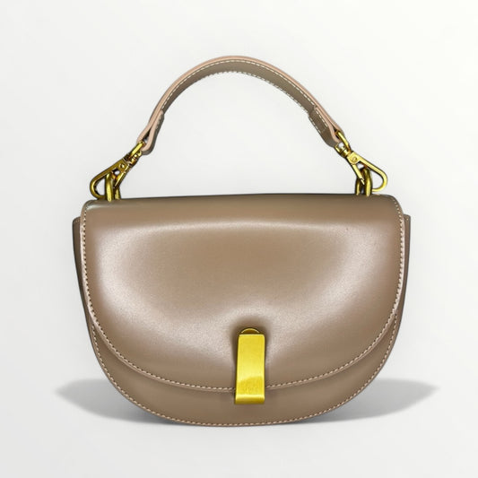 BORSA SELLA IN PELLE TAUPE