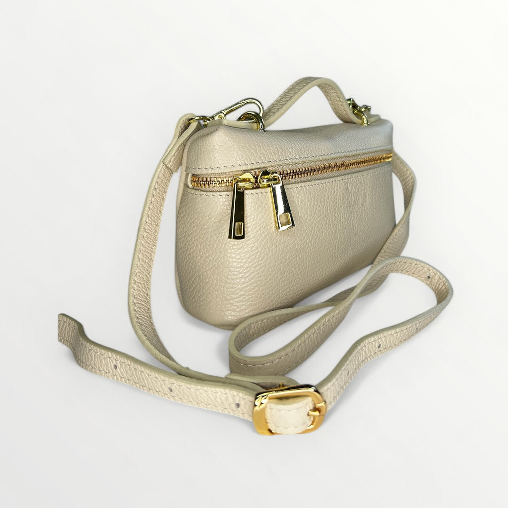 BORSA MINI IN PELLE BEIGE