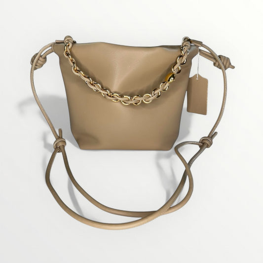 BORSA MINI IN PELLE TAUPE