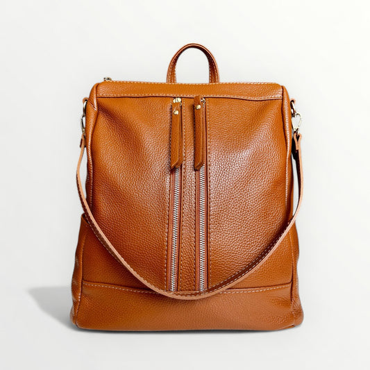 ZAINO BORSA MEGAN IN PELLE DOLLARO CUOIO