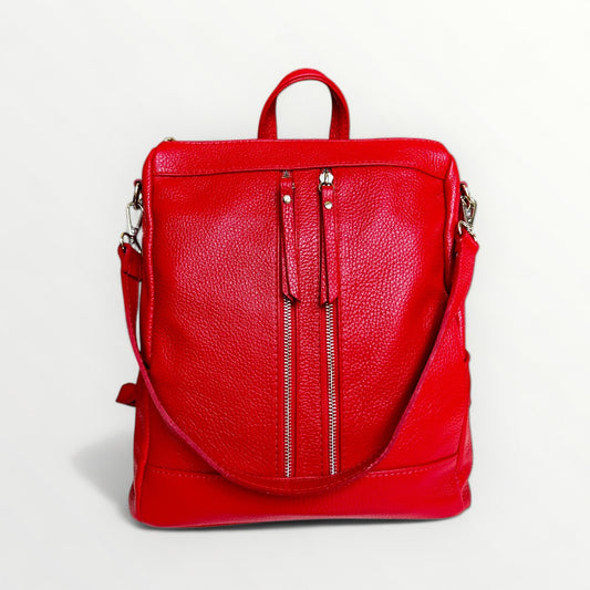 ZAINO BORSA MEGAN IN PELLE DOLLARO ROSSA